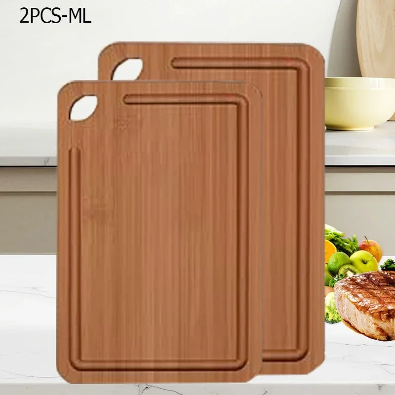 1~3Pcs Bamboo Cutting Board Set for Cut Meat Vegetable Fruits Thick Bamboo Cutting Board Multipurpose Kitchen Chopping Boards