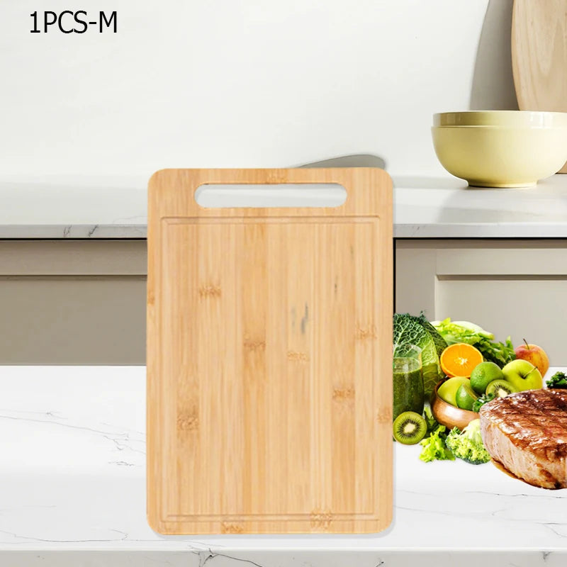 1~3Pcs Bamboo Cutting Board Set for Cut Meat Vegetable Fruits Thick Bamboo Cutting Board Multipurpose Kitchen Chopping Boards