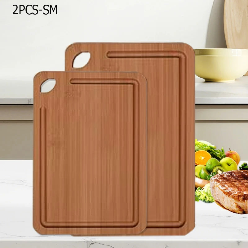 1~3Pcs Bamboo Cutting Board Set for Cut Meat Vegetable Fruits Thick Bamboo Cutting Board Multipurpose Kitchen Chopping Boards
