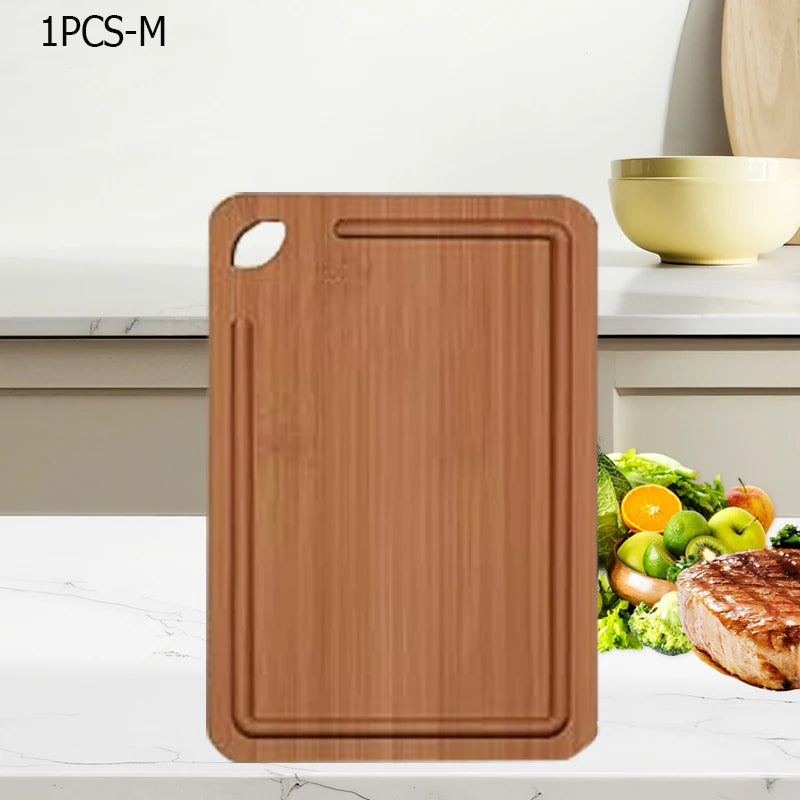 1~3Pcs Bamboo Cutting Board Set for Cut Meat Vegetable Fruits Thick Bamboo Cutting Board Multipurpose Kitchen Chopping Boards